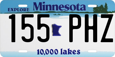 MN license plate 155PHZ