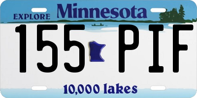 MN license plate 155PIF