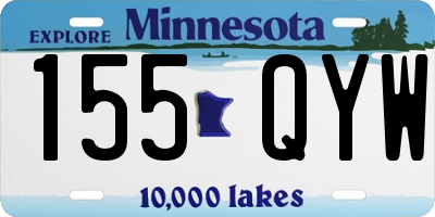 MN license plate 155QYW