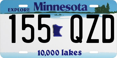 MN license plate 155QZD