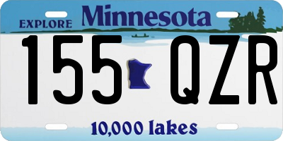 MN license plate 155QZR