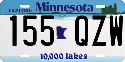 MN license plate 155QZW