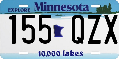 MN license plate 155QZX