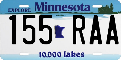 MN license plate 155RAA