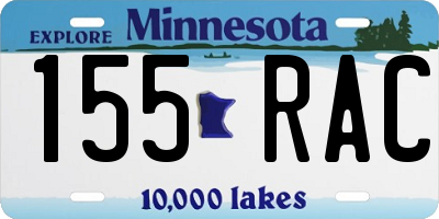 MN license plate 155RAC