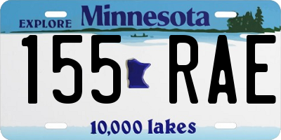 MN license plate 155RAE