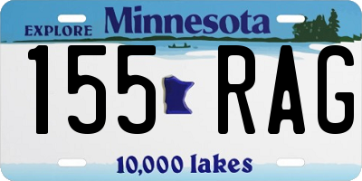 MN license plate 155RAG