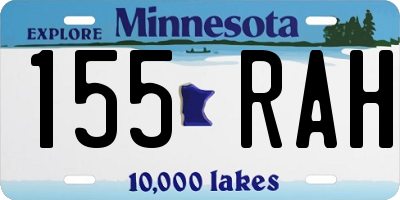 MN license plate 155RAH