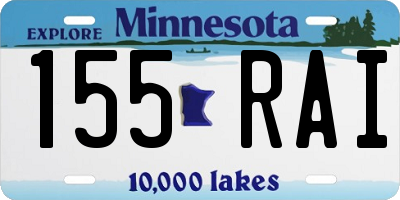 MN license plate 155RAI