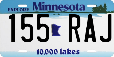 MN license plate 155RAJ