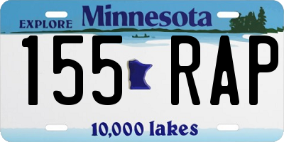 MN license plate 155RAP