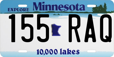 MN license plate 155RAQ
