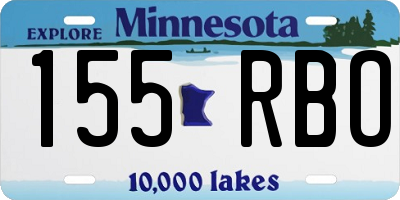 MN license plate 155RBO