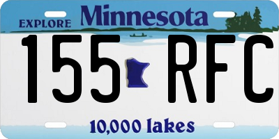 MN license plate 155RFC