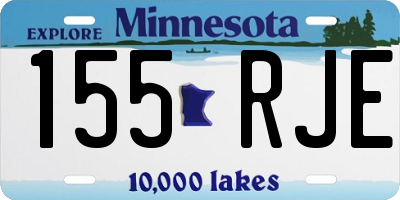 MN license plate 155RJE