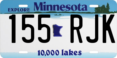 MN license plate 155RJK