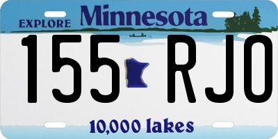 MN license plate 155RJO