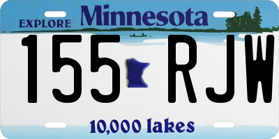 MN license plate 155RJW