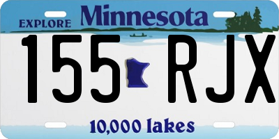 MN license plate 155RJX