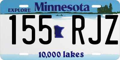 MN license plate 155RJZ