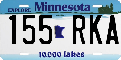 MN license plate 155RKA