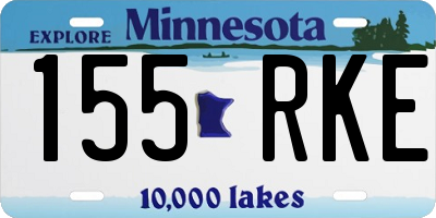 MN license plate 155RKE