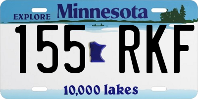 MN license plate 155RKF