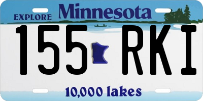 MN license plate 155RKI