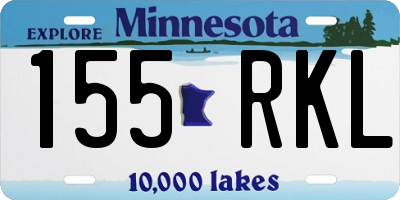 MN license plate 155RKL