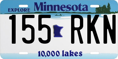 MN license plate 155RKN