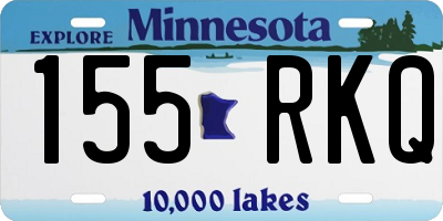 MN license plate 155RKQ