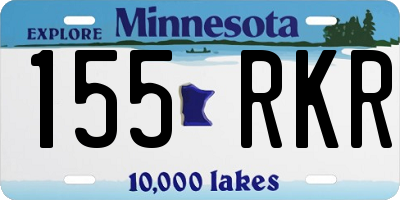 MN license plate 155RKR