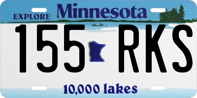 MN license plate 155RKS