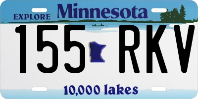 MN license plate 155RKV