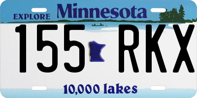 MN license plate 155RKX