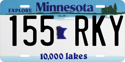 MN license plate 155RKY