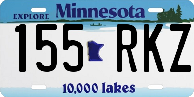 MN license plate 155RKZ