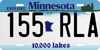 MN license plate 155RLA