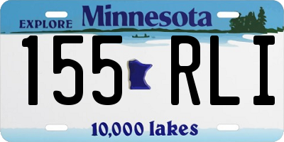 MN license plate 155RLI