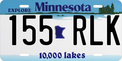 MN license plate 155RLK
