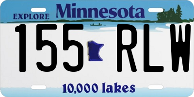 MN license plate 155RLW