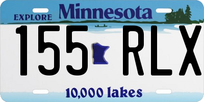 MN license plate 155RLX