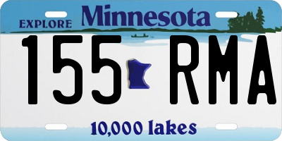 MN license plate 155RMA