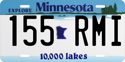 MN license plate 155RMI