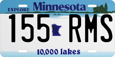 MN license plate 155RMS