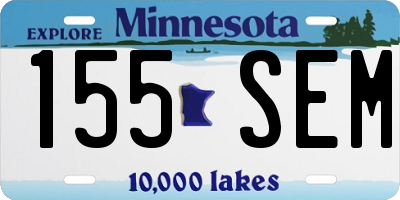 MN license plate 155SEM