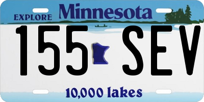 MN license plate 155SEV