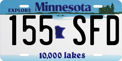 MN license plate 155SFD