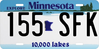 MN license plate 155SFK