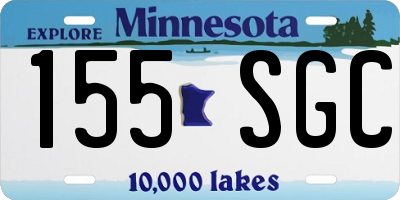 MN license plate 155SGC